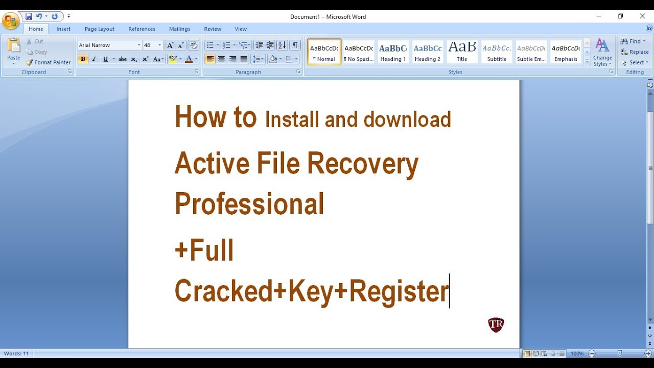 keygen active@ file recovery v. 9.5.4